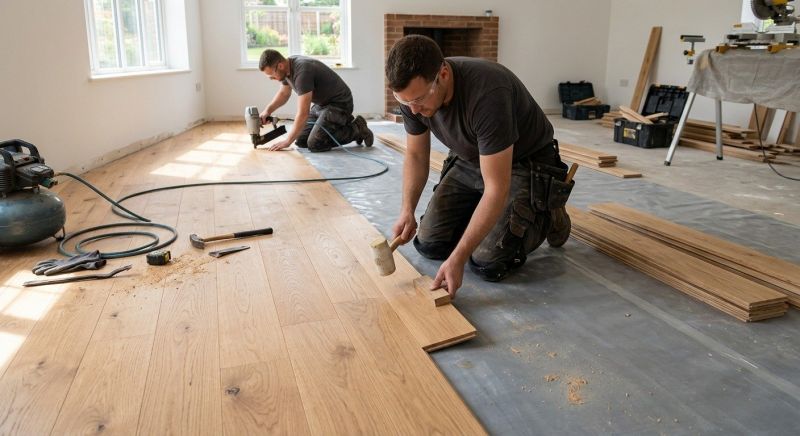 White Oak Floor Installation