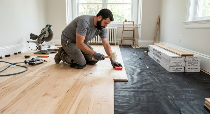 Birch Floor Installation in Wesley Chapel, FL