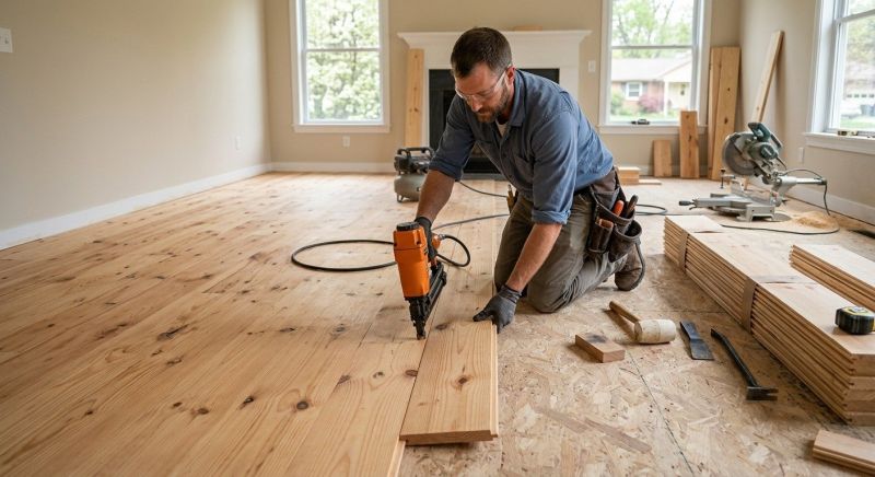 Pine Floor Installation in Wesley Chapel, FL