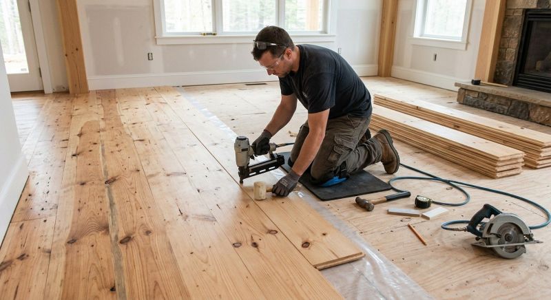 Pine Floor Installation in Wesley Chapel, FL